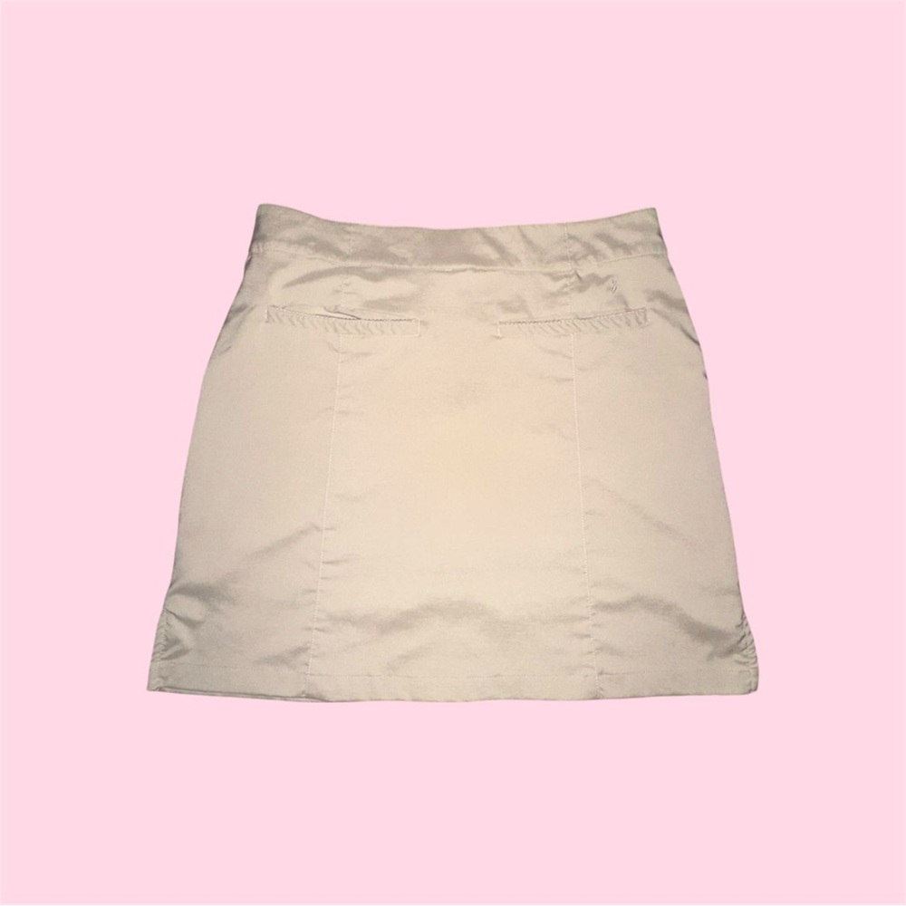 beige golf skort